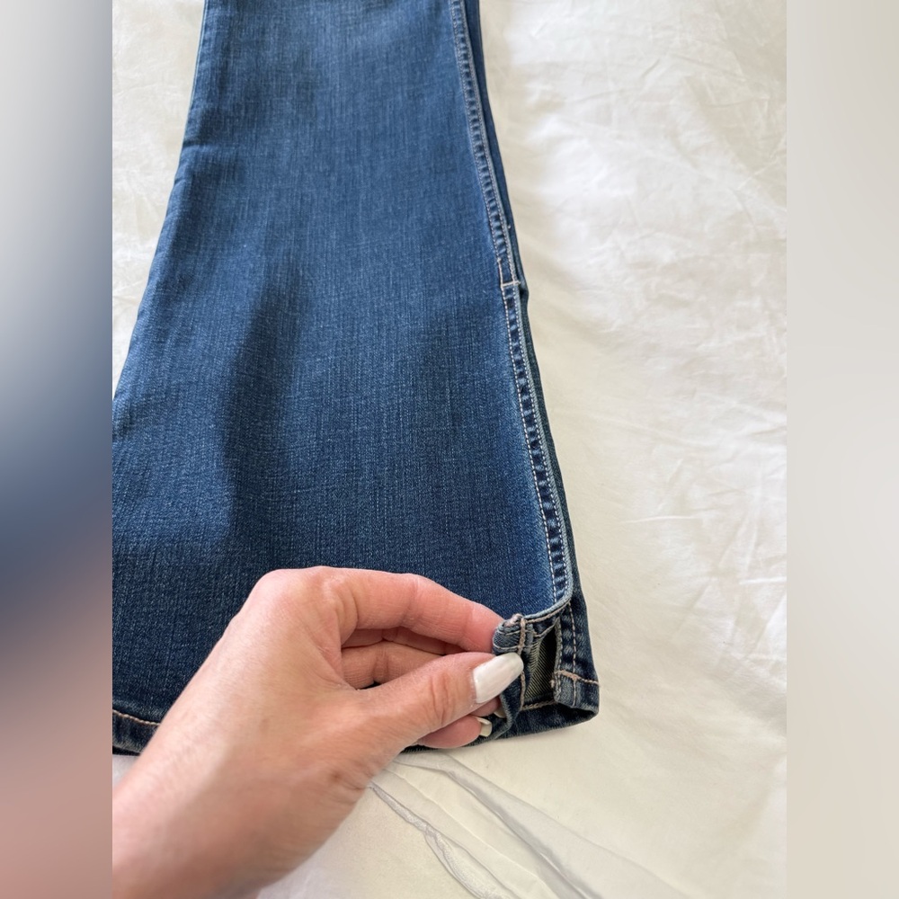 Dear John | SZ 30 (32.5” Inseam) | Alto Split Hem Ankle Flare Denim Blue Jeans - Picture 8 of 10